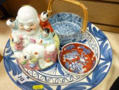 Oriental pottery including Buddha etc