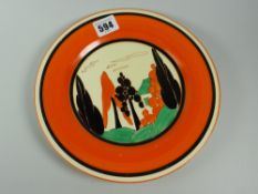 A Clarice Cliff 'Bizarre Fantasque' decorated plate