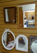 Parcel of four small mirrors
