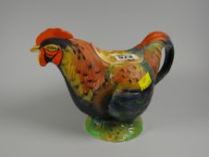 A vintage English pottery rooster teapot