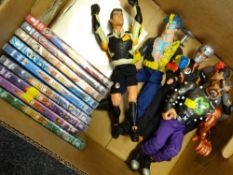 Collection of Dr Who series DVDs & Action Man figures