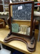 A mahogany toilet mirror