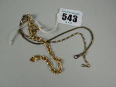 Two fine 9ct ladies bracelets together with another