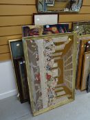 Collection of various framed & unframed embroideries, silks etc