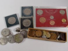 A parcel of vintage & modern coinage including some with silver content