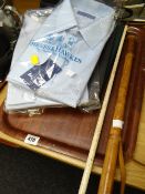 A swagger stick, a leather bound Colonial truncheon, concord memorabilia, two Gieves & Hawkes