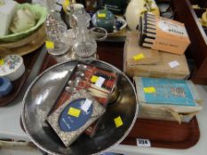 Tray of various metalware, some boxed