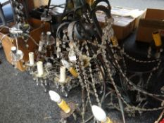 Three modern multi-branch & crystal effect chandeliers