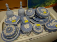 A parcel of Wedgwood blue & white Jasperware