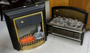 Two modern electric fires E/T