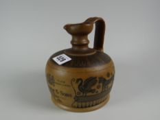 A Doulton Lambeth stoneware John Dewar & Sons whisky distillers jug with Grecian decoration