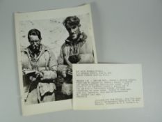 An international news photograph published on Sunday July 5th 1953 of Edmund Hillary on Mount