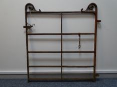 A GOOD WROUGHT IRON GATE, 123.5 cms high, 106.5 cms wide