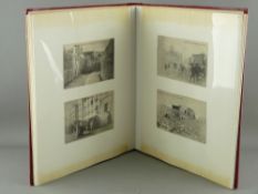 AN INTERESTING ALBUM OF FIFTY TWO POSTCARDS showing various photographic scenes of the aftermath