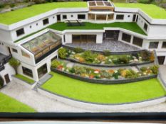 A 1/35th SCALE SCRATCH MODEL CLIFF HOUSE, built as a designer type complex, multi-sectioned with