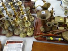 A quantity of mixed brassware etc