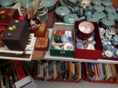 Sundry miniature & nursery china together with a parcel of modern ornaments & boxes etc