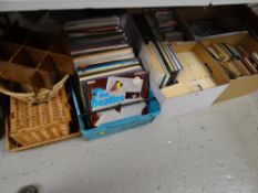 A quantity of books, vinyl records & household items etc