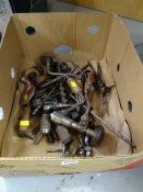 A box of carpenter's braces etc