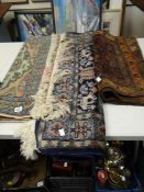 Three small Persian vintage rugs