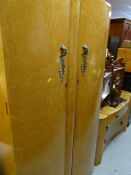 A Wrighton vintage two-door wardrobe & dressing table