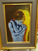 An oil on board of a figure by JOHN CHERRINGTON