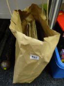 A bag containing a selection of gramophone records