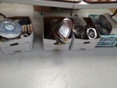 A large quantity of kitchen items & kitchen pottery etc including teapots & teaware, cookware,