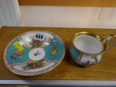 A Dresden cabinet cup & saucer