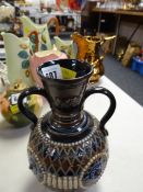 A Royal Doulton twin-handled vase signed Edith Barlow