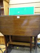 A mahogany Sutherland tea table & a modern baize top card table