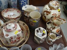 A Masons Ironstone group including the Brown Velvet pattern, Bittersweet & Applique etc