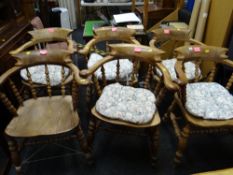 A good near matching set of six smokers-bow chairs