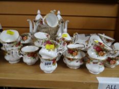 A large parcel of Royal Albert 'Old Country Roses' tea & coffeeware