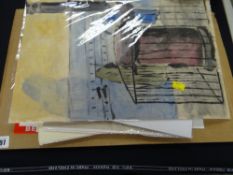 A parcel of mainly unframed watercolours, etchings & prints