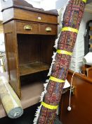 A good multi-coloured Persian carpet together with a small rug