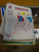 A quantity of fairly obscure football club programmes including Shrewton United, Penhill etc