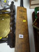 A Harrow Gradidge, England cricket bat, endorsed by Colin Cowdrey