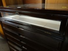 A good vintage six-drawer specimen cabinet with specimen case top & base cupboard