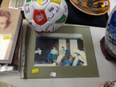 A Liverpool Football Club merchandise football signed by former players & a signed photograph of