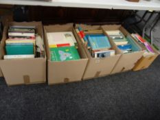 Five boxes of books relating to physics together with large selection of transport magazines etc
