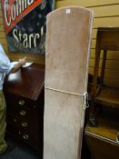 A three-fold fabric covered dressing screen