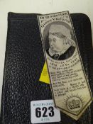 A 1901 silk bookmark to commemorate the life of Queen Victoria within a small leather bound bible