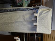 Two sets of full length silk lined curtains together with two other sets