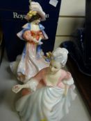 Three boxed Royal Doulton figures - 'Diana', 'Elaine' & 'Katherine'