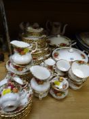 A large parcel of Royal Albert 'Old Country Roses' tea & dinnerware including plates, tureens,