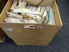 Two boxes of knitting & dress making patterns