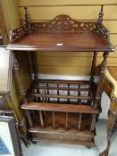 A reproduction Canterbury with base drawer & gallery top