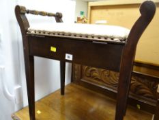 A box seat piano stool