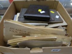 A large quantity of cigarette albums & contents, an Indian silver bracelet & a cased part set of